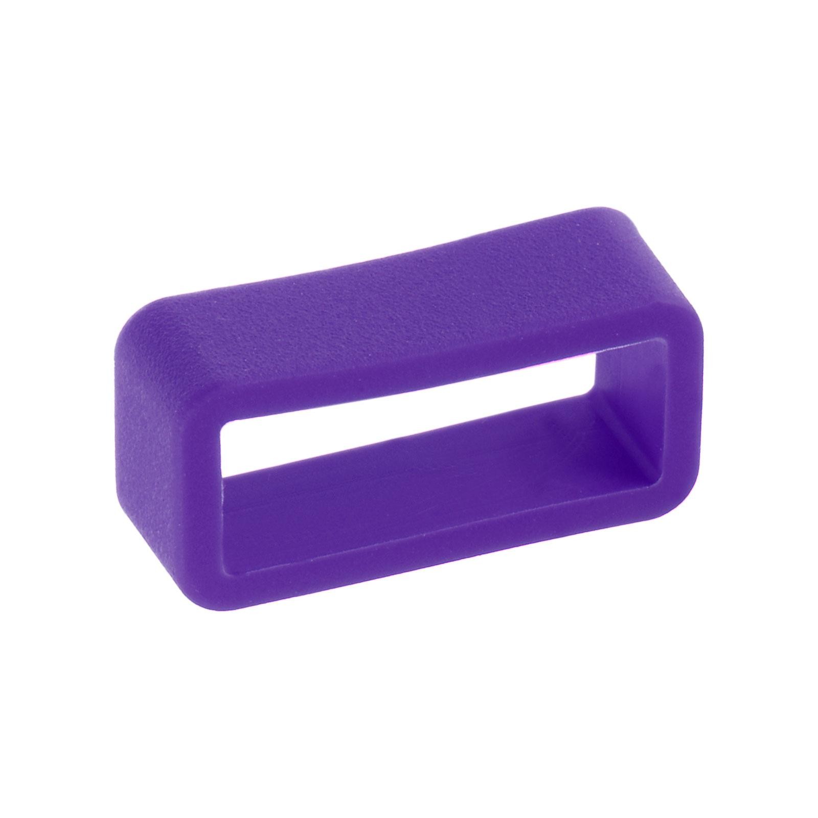Watch Band Strap Loops Silicone for 16mm Width Watch Band Purple 4Pcs]