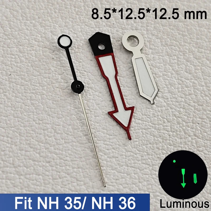 Green Luminous Watch Hands Fit NH35 NH36 Series Movement Replacement Parts