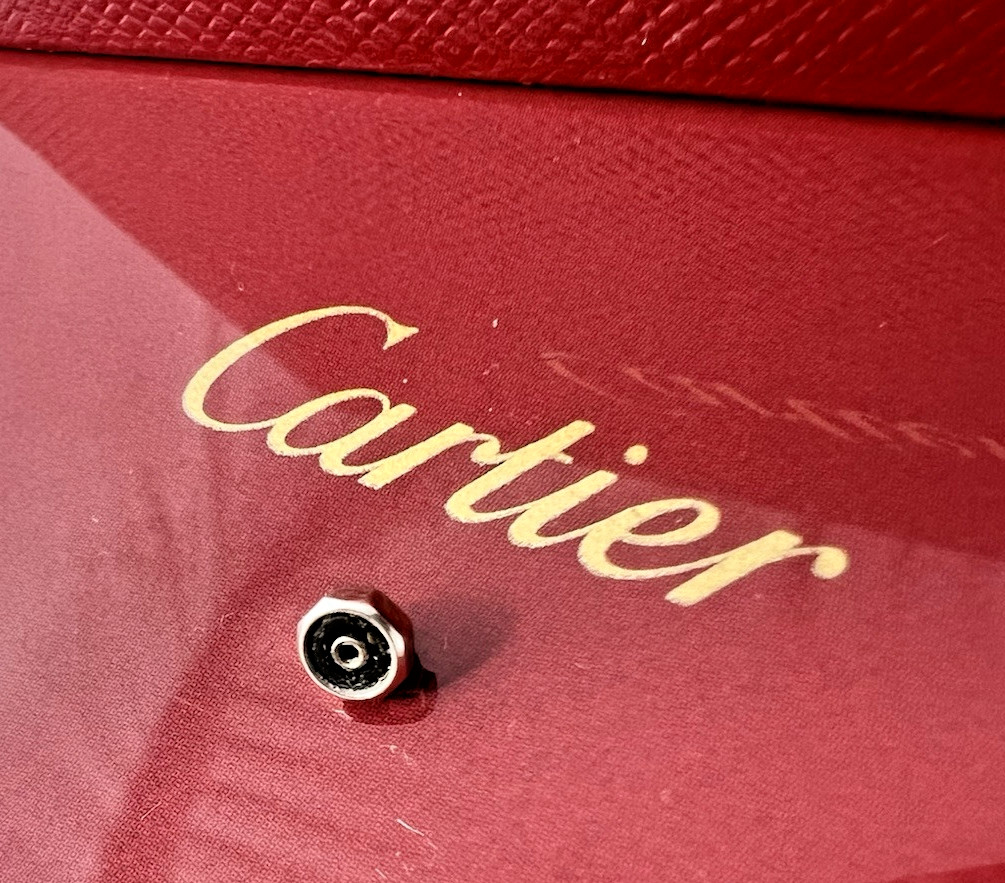 Cartier Watch Crown SANTOS WOMEN’S 18k WHITE Gold 3.70mm UNUSED Swiss Made