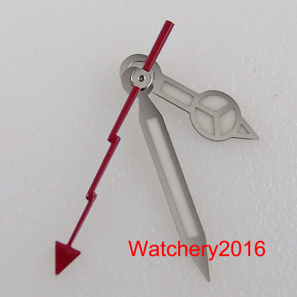 Red Orange blue Luminous Hand silver edge watch Hand fit NH35 NH36 7s26 ETA 2824