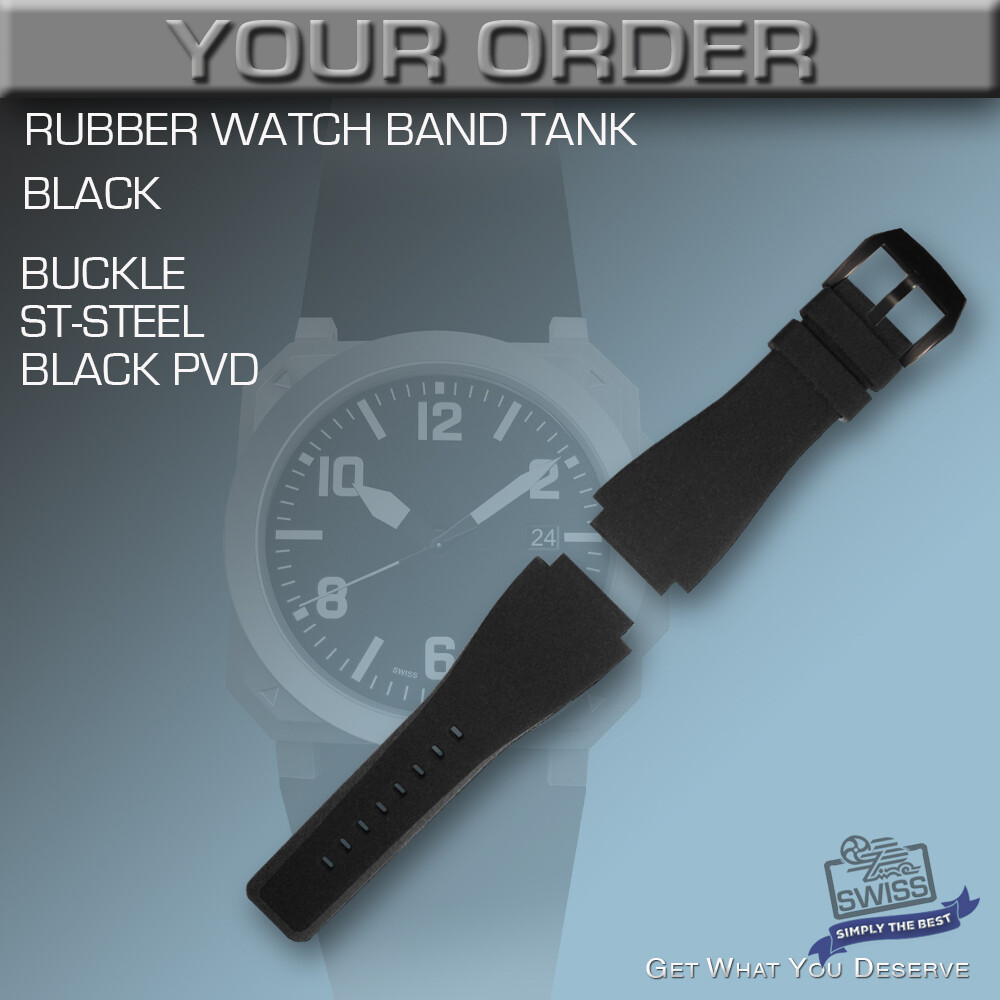 RUBBER BAND, 24/32 MM CORN, BLACK AND DARK BLUE fit our TANK cases