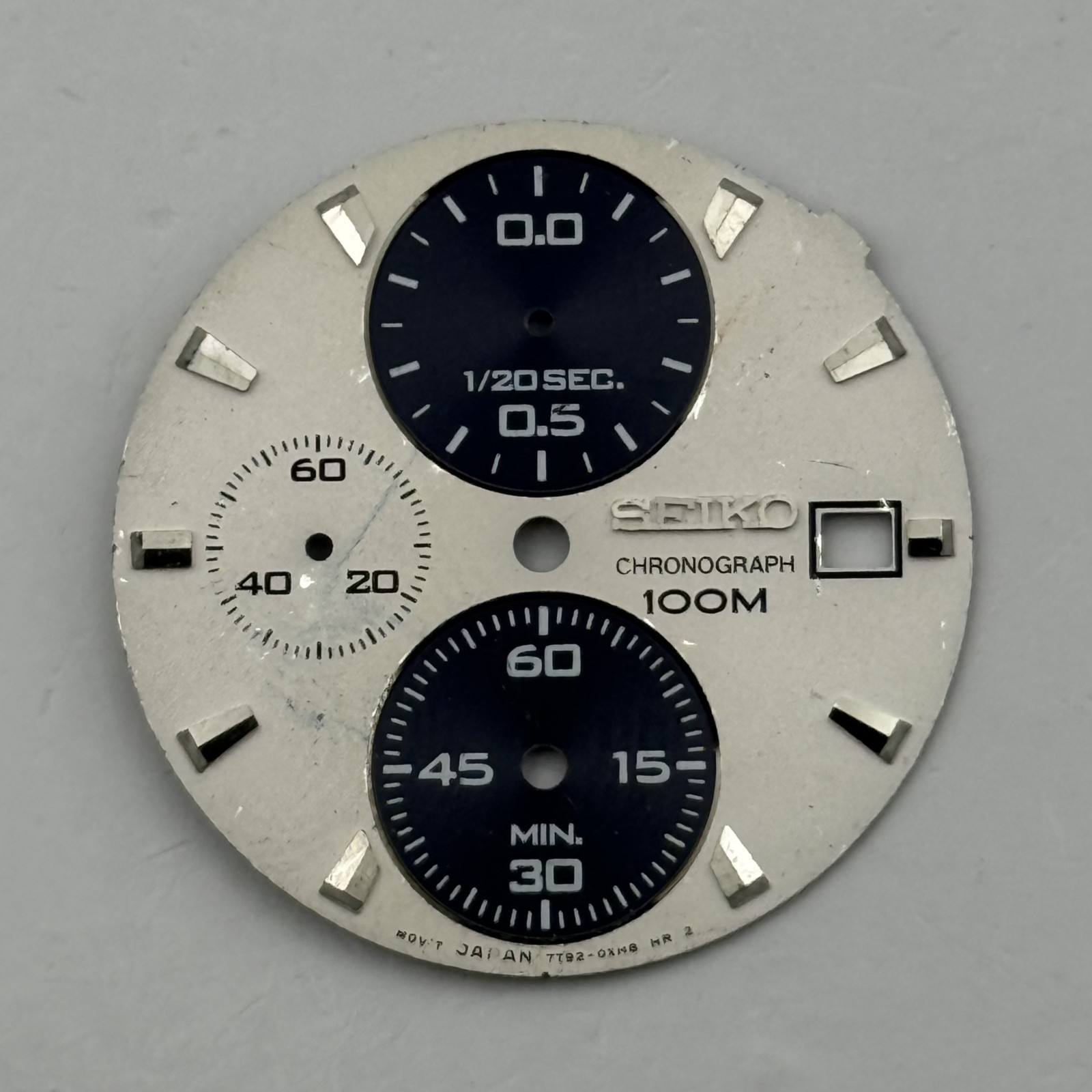 Seiko 7T92-0XM8 Watch Dial Chronograph 100M Japan Spare Parts Repair 27.9mm