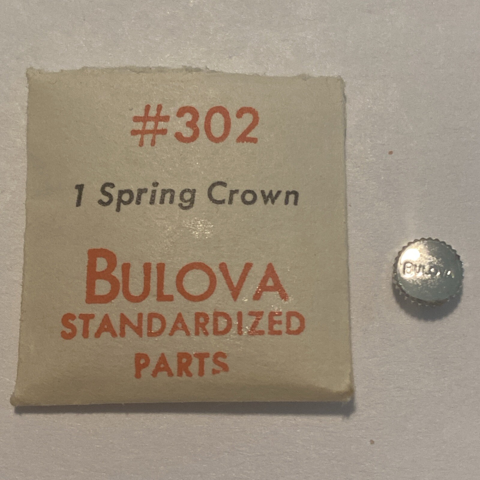 White NOS #302 Genuine, Bulova Crown Recessed 5.30 mm Tap 8