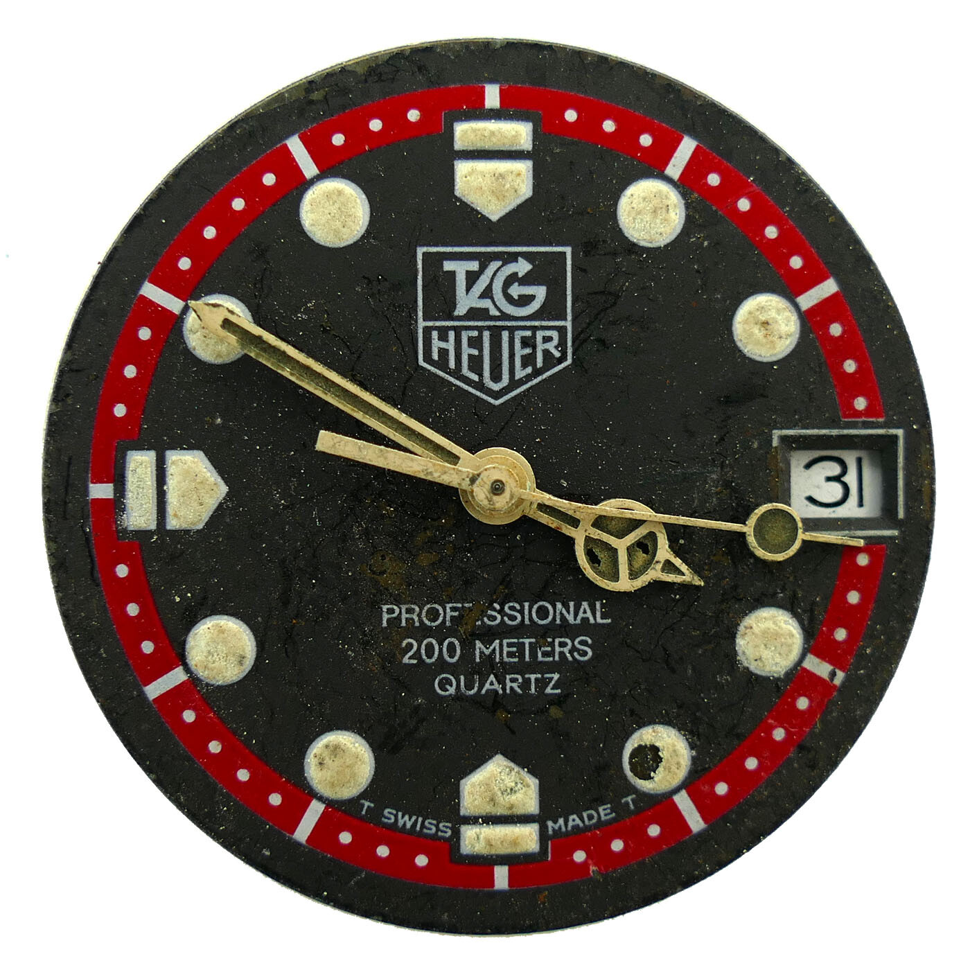 TAG HEUER PROFESSIONAL 200 METERS QUARTZ BLACK AND RED DIAL & 955414 MOVEMENT