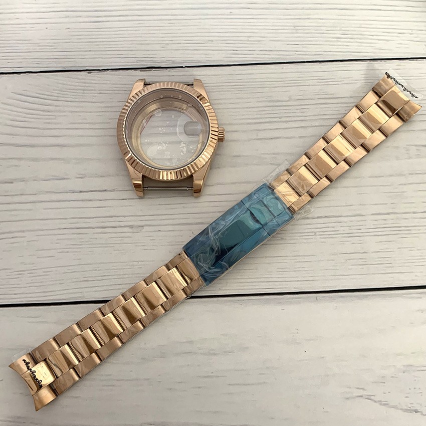 41mm Steel Watch Case 20mm Strap Set Watch Accessory For 8285 Automatic Movement