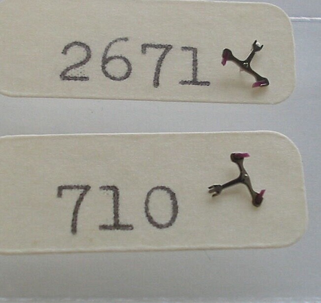 ETA 2671, 2678, 2670, 2677, movement parts, 2 units #705 + 2 units #710