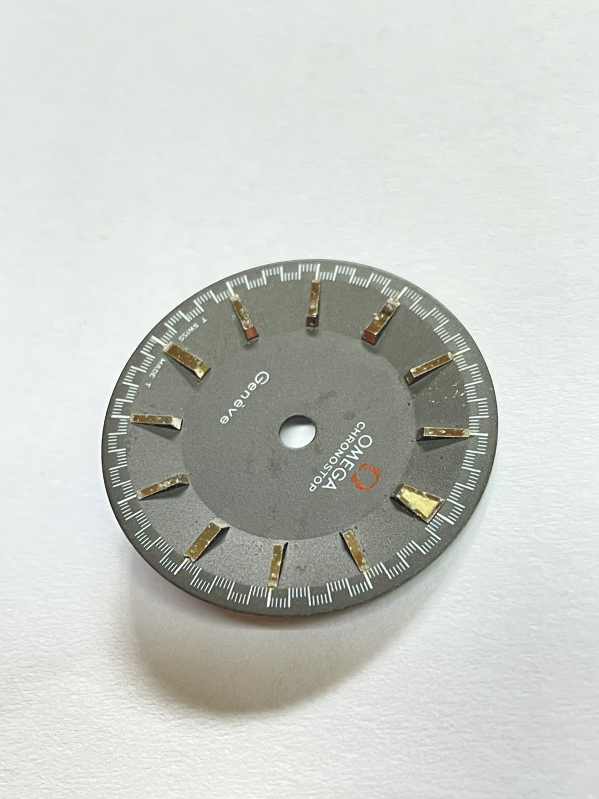 Used Omega Chronostop Dial 145.0010 145.009 28.5mm Diameter