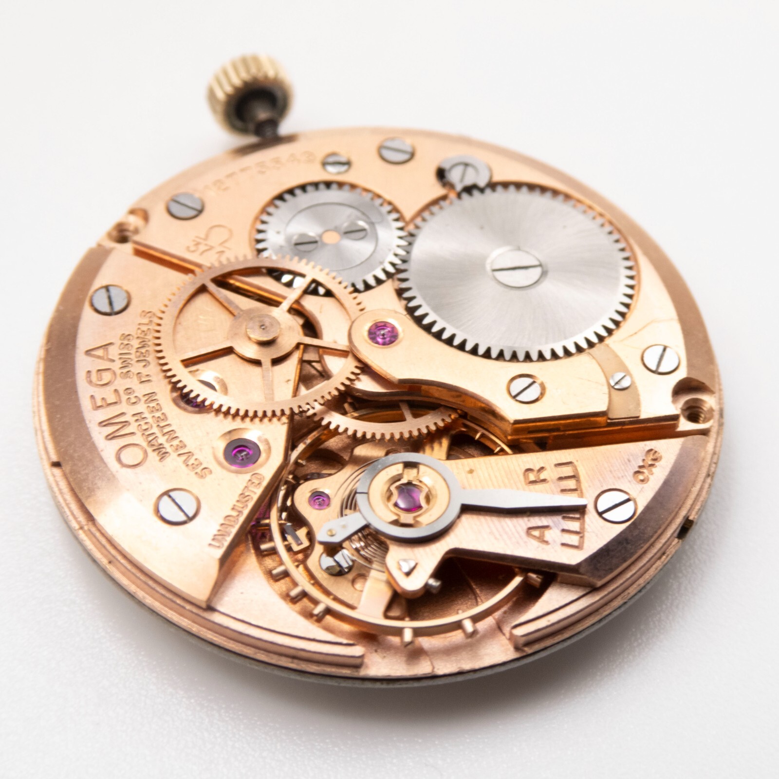 Vintage Omega Caliber 371 17-Jewel Wristwatch Movement, Keeps Time