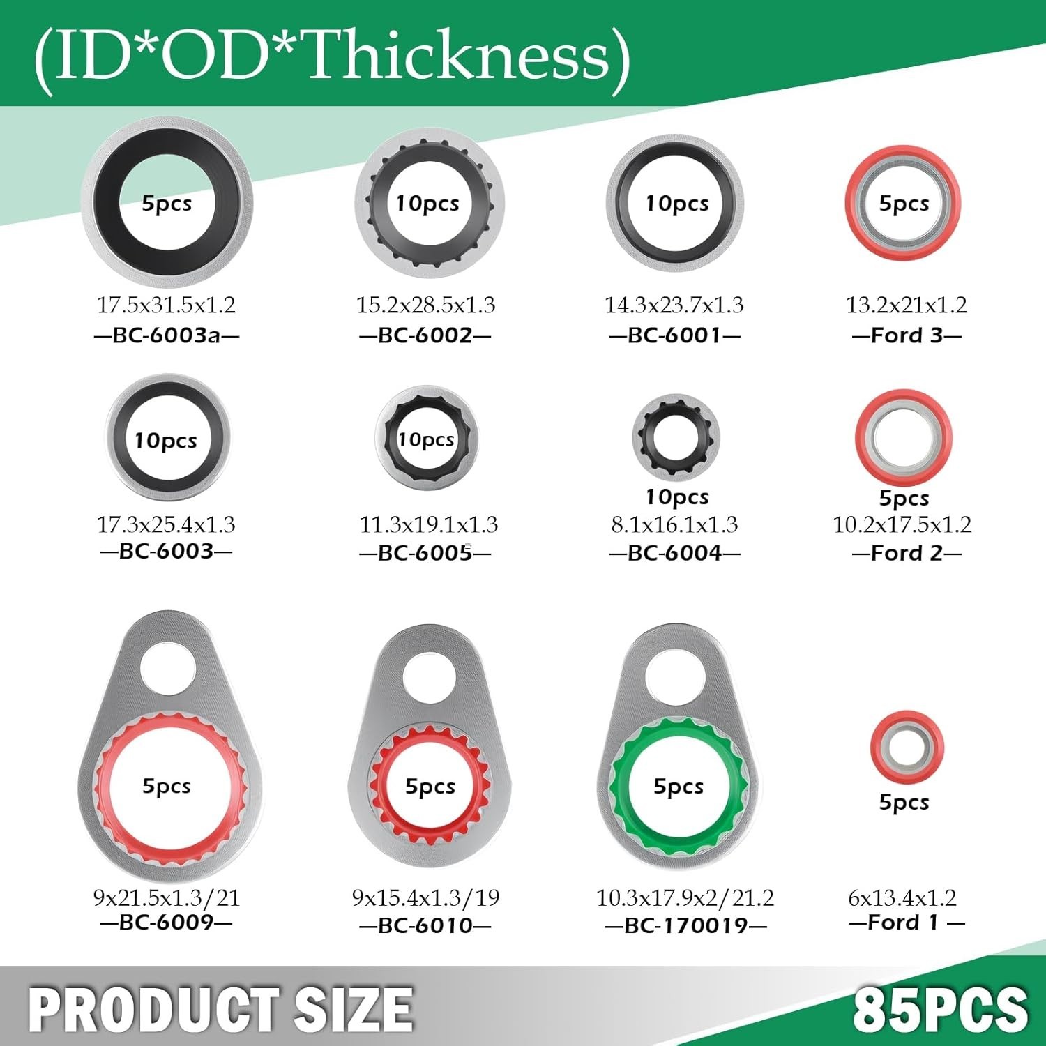139PCS Professional ,30 Sizes Includes 54 Rubber O-Ring Assortment Kit with 8…
