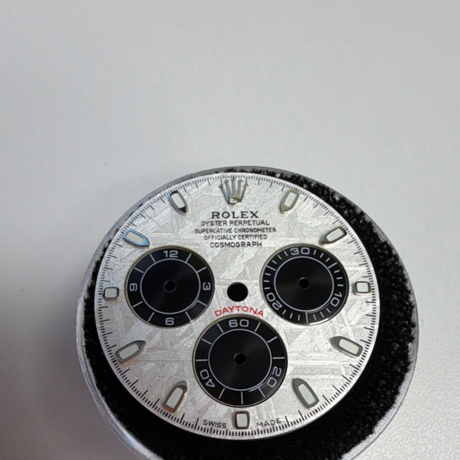 Rolex custom meteorite silver dial w/ black subdials for Daytona