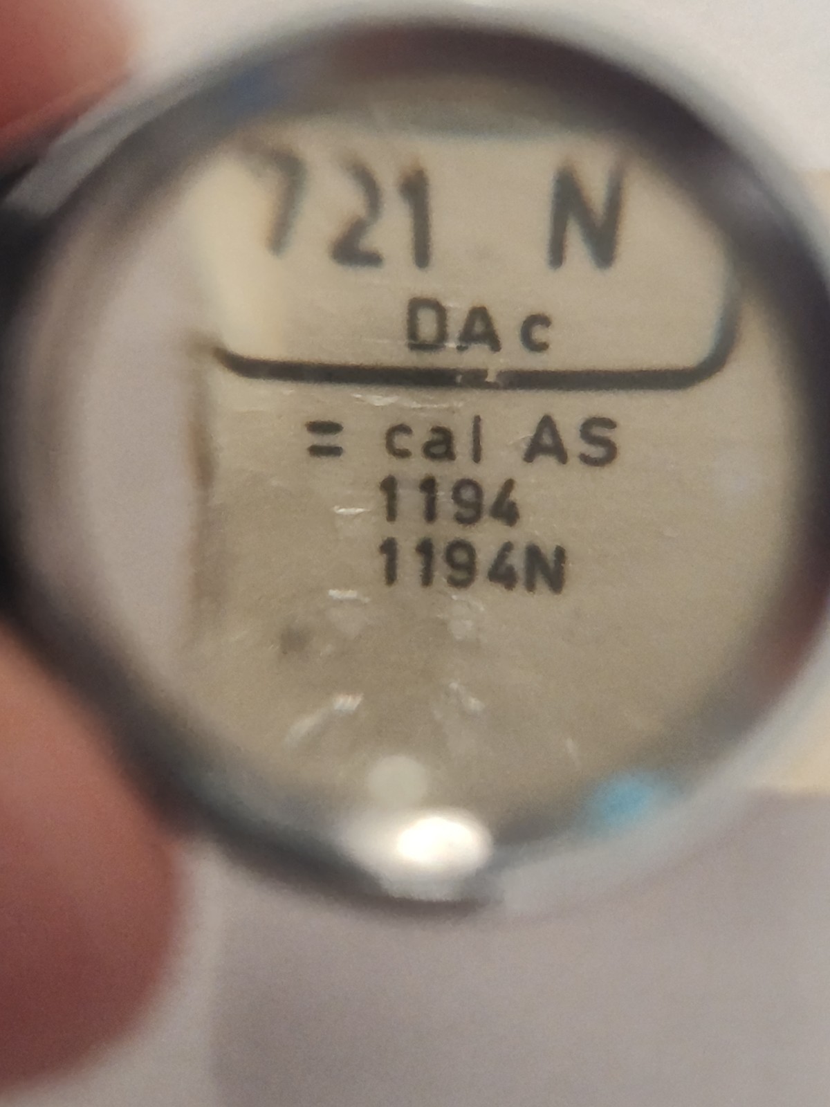 AS 10 1/2 + 11 1/2 1187 1187N Balance watch part 721 Also Cal 1194 1194N