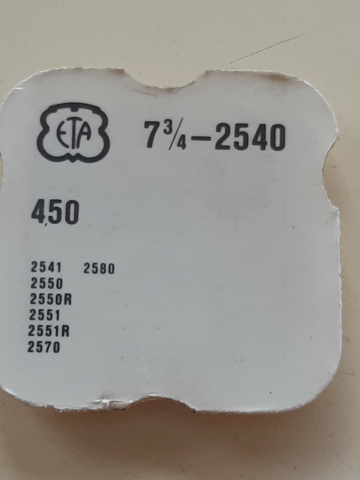 ETA Cal 2540 setting wheel 1 x single Swiss Made Old New Stock Free Post