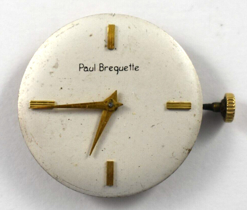 Vintage Swiss Made Paul Breguette Manual Wind 17J Wrist Watch Movement lot.t