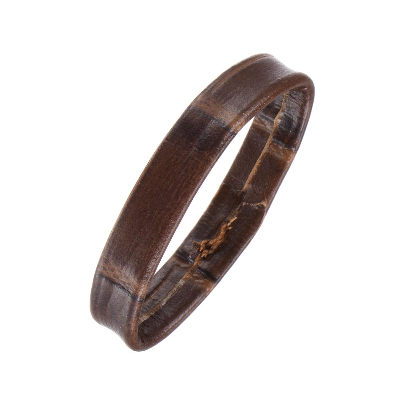 4Pcs PU Leather Loops Retaining Ring for 26mm Width Watch Band Dark Brown