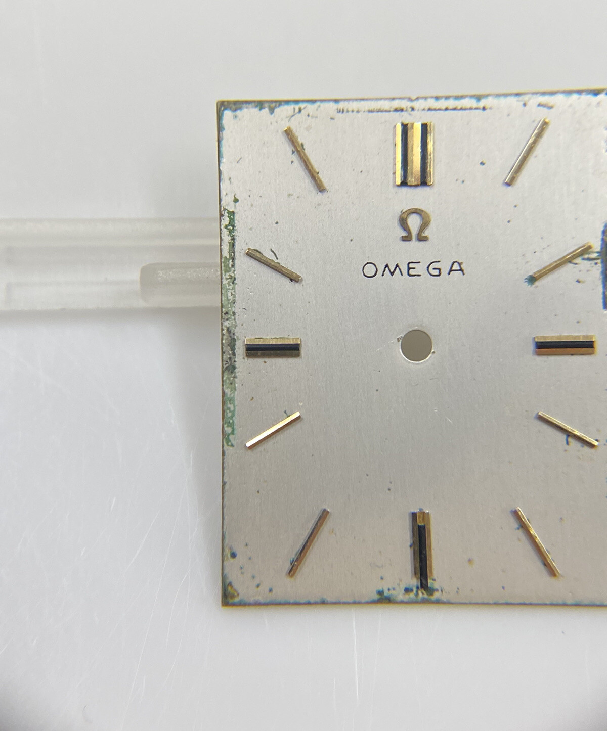 Original Vintage Omega Cal. 620 Silver 19.5mm X 24.5mm Rectangular Watch Dial