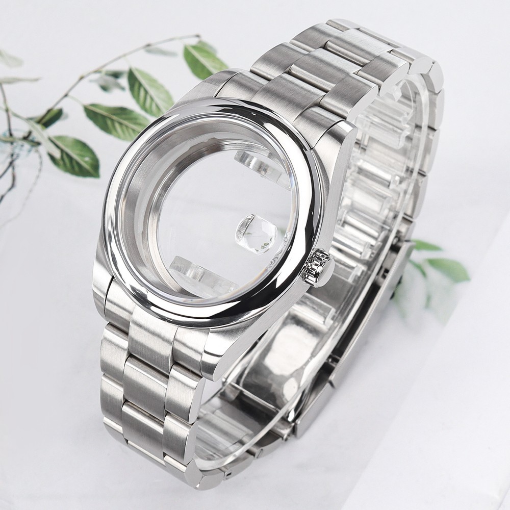 Oyster 36mm/39mm Watch Case Bracelet Sapphire Domed Bezel For Seiko NH35 36 NH38