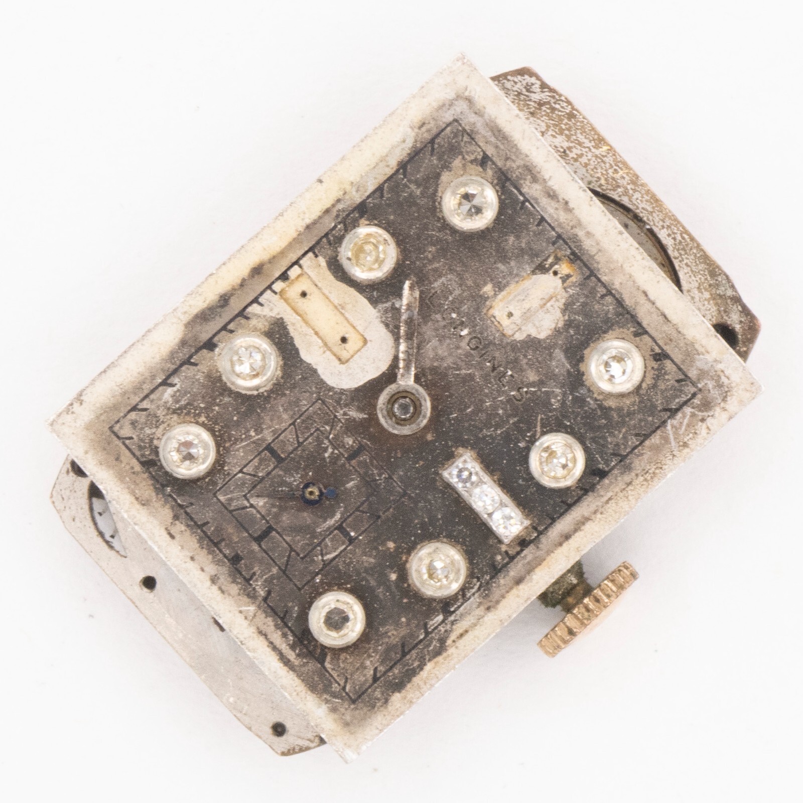 Vintage Longines Caliber 9L 17-Jewel Wristwatch Movement, Diamond Dial