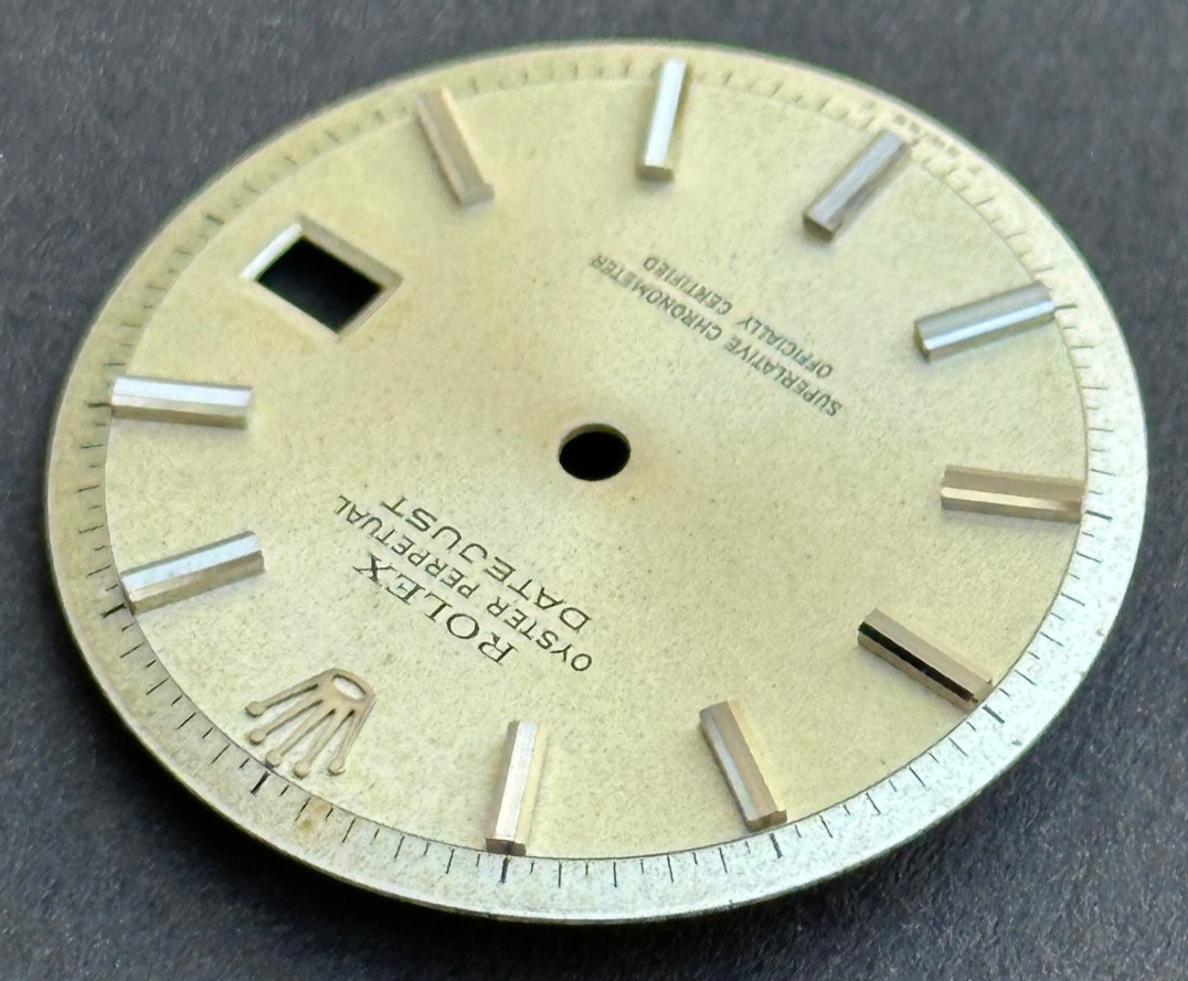 Vintage Rolex Oyster Perpertual Datejust Watch Dial For 36mm Case 1601 1603 1600