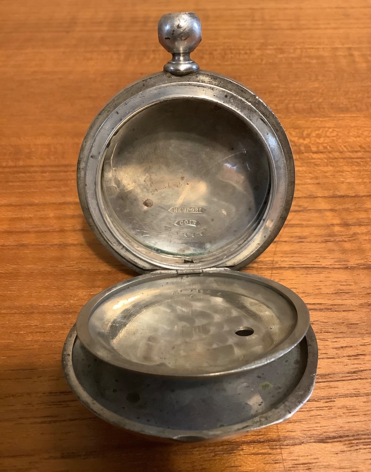 Dueber Newport Coin Silver Cuvette & Hinged Hunter Caseback Pocket Watch Sz 16s