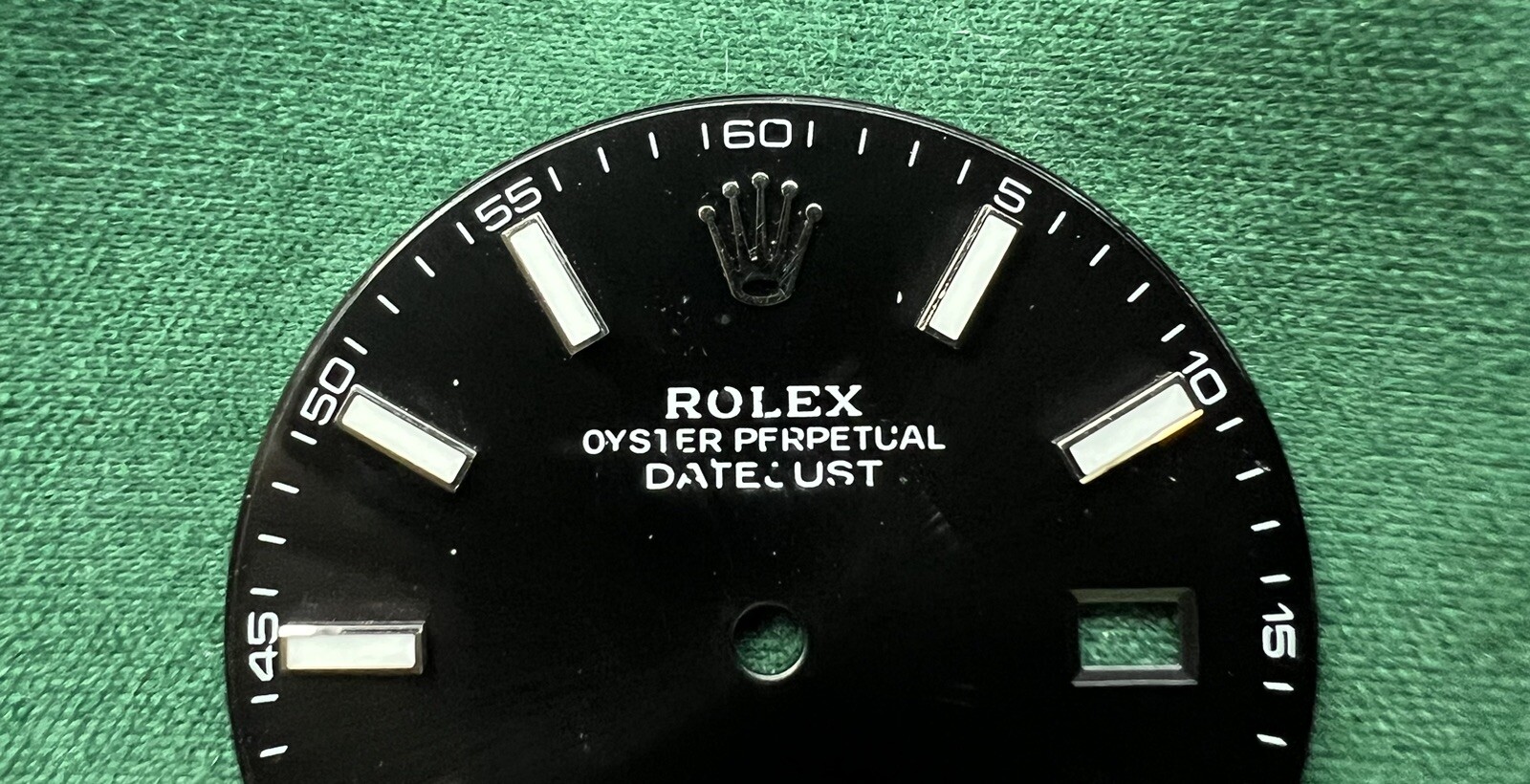 Original Rolex Dial 41mm Datejust Black Luminous Marker Ref 126303/126333 OC#350