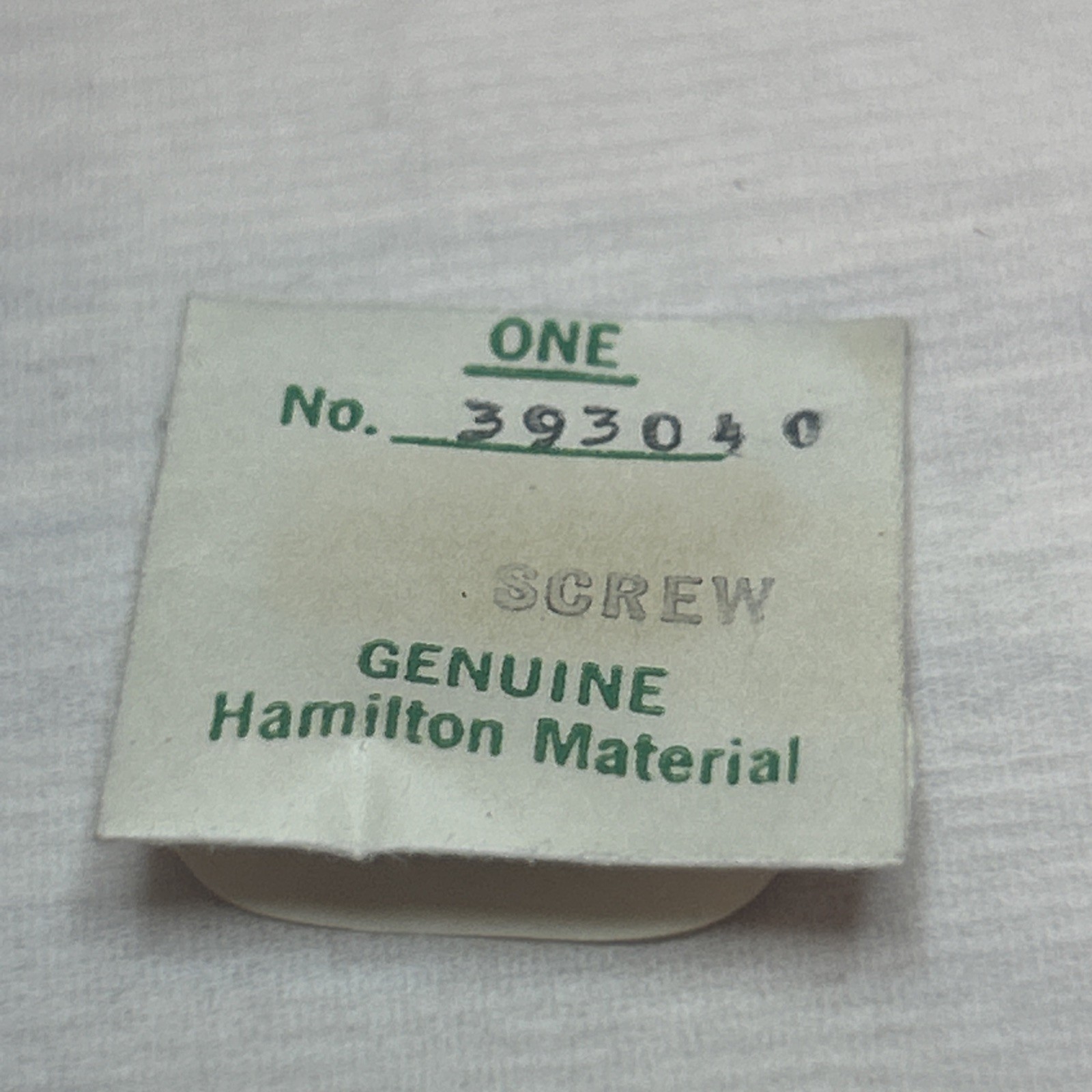 16S HAMILTON CASE SCREW, PART # 393040