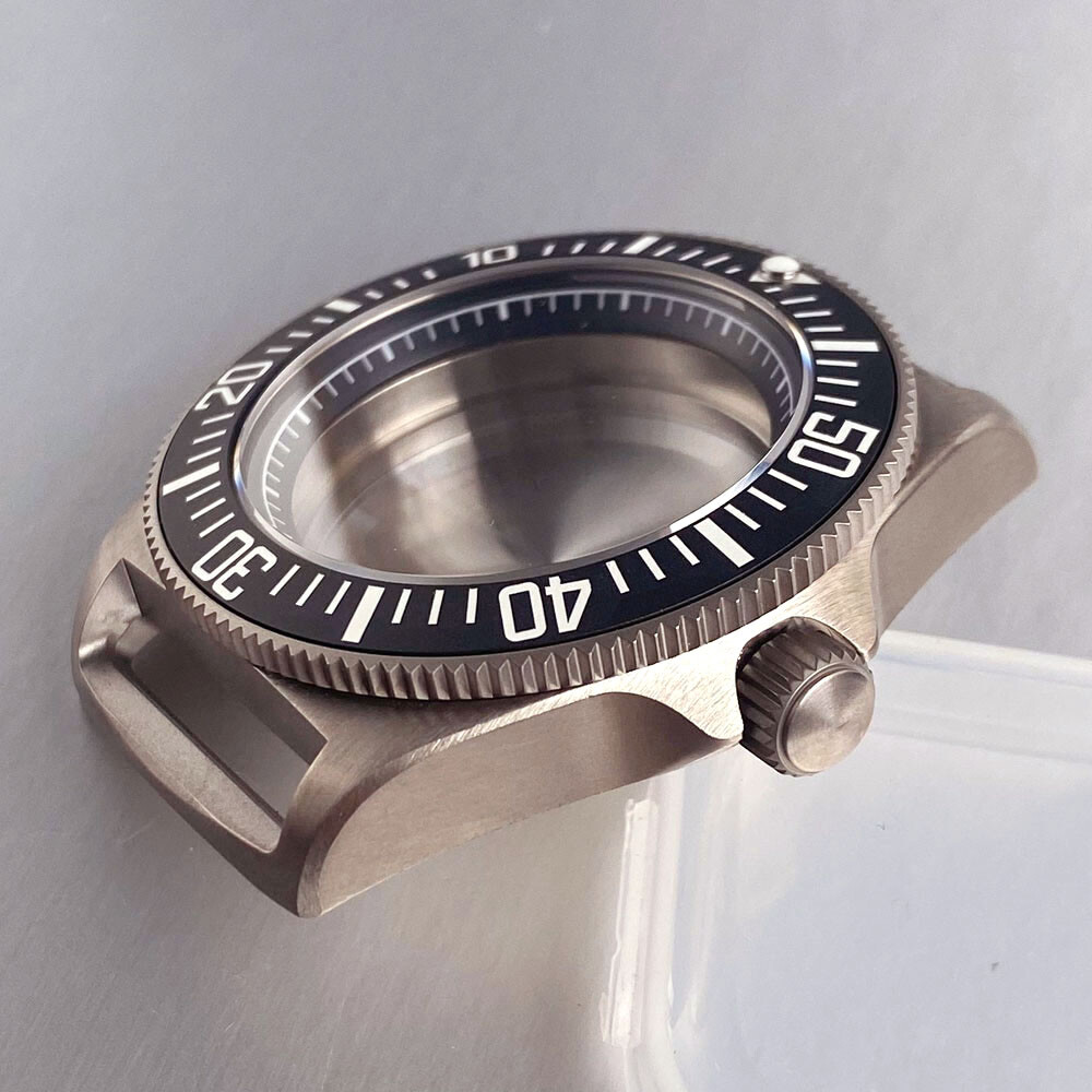 42mm Tactical Frog Dive Titanium Watch Case Sapphire 200M Waterproof Fit NH35