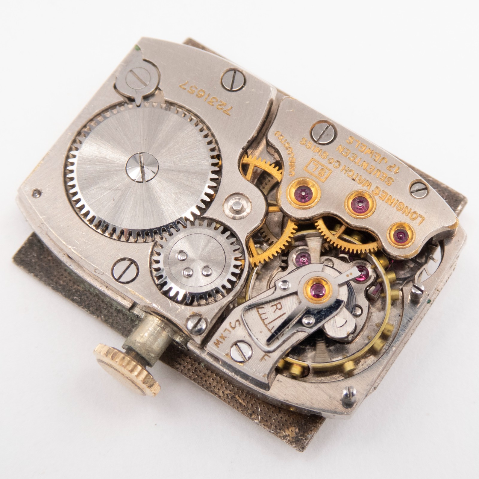 Vintage Longines Caliber 9L 17-Jewel Wristwatch Movement, Runs
