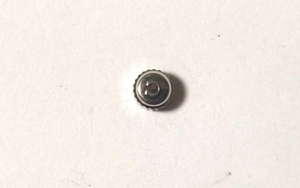Genuine Omega CROWN S/S 3mm diameter. NEW, FLAT head (flat surface)
