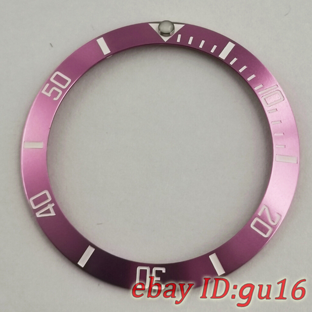 38mm high quality green blue purple titanium bezel insert fit 40mm watch case