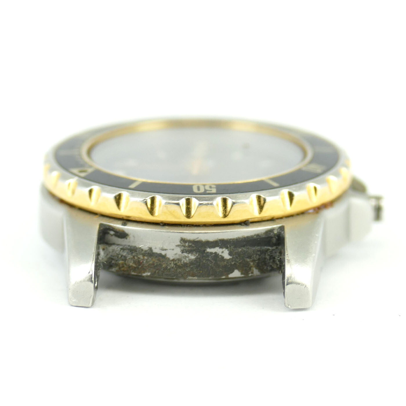 TAG HEUER PROF BLACK DIAL STAINLESS STEEL WATCH HEAD FOR PARTS OR REPAIRS