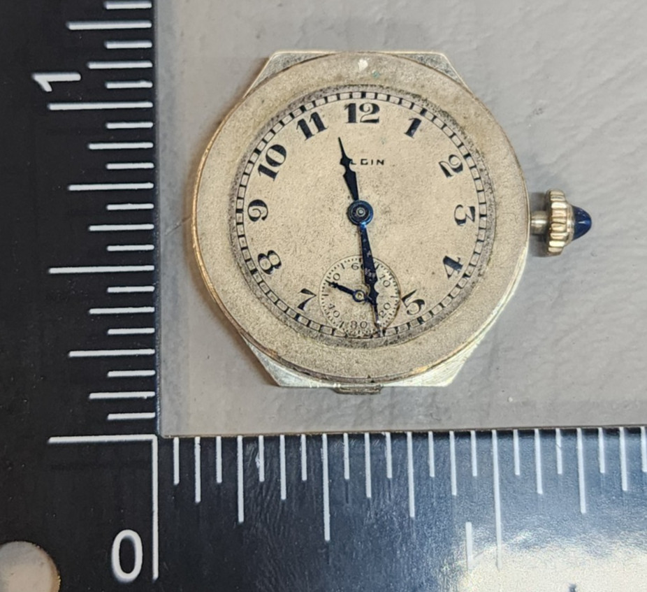 (For Parts Not Working) – ELGIN Nickel Wrist WATCH Face Movement Only