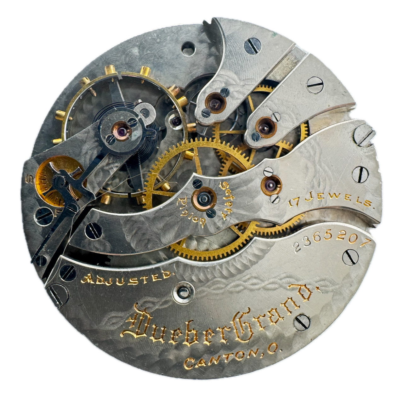 Antique 12s 1907 Hampden Mechanical Hunter Pocket Watch Movement Dueber Grand