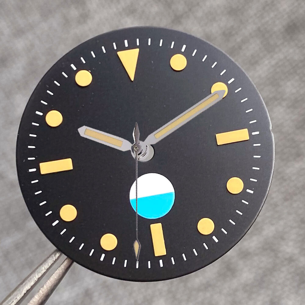 29mm Black Sterile Watch Dial Hands Fit NH35A NH36A ETA2824 PT5000 Auto Luminous