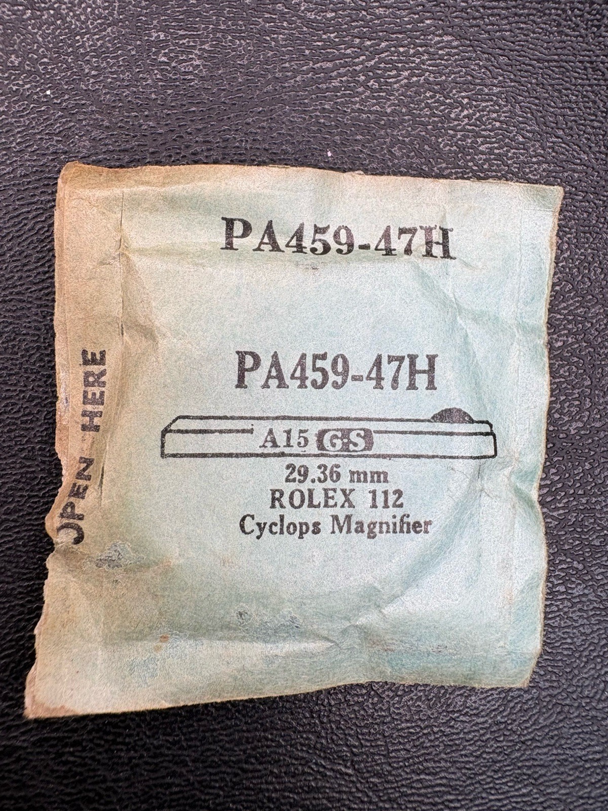 GS PA459-47H Watch Crystal 29.36mm Rolex 112 Cyclops Magnifier NOS