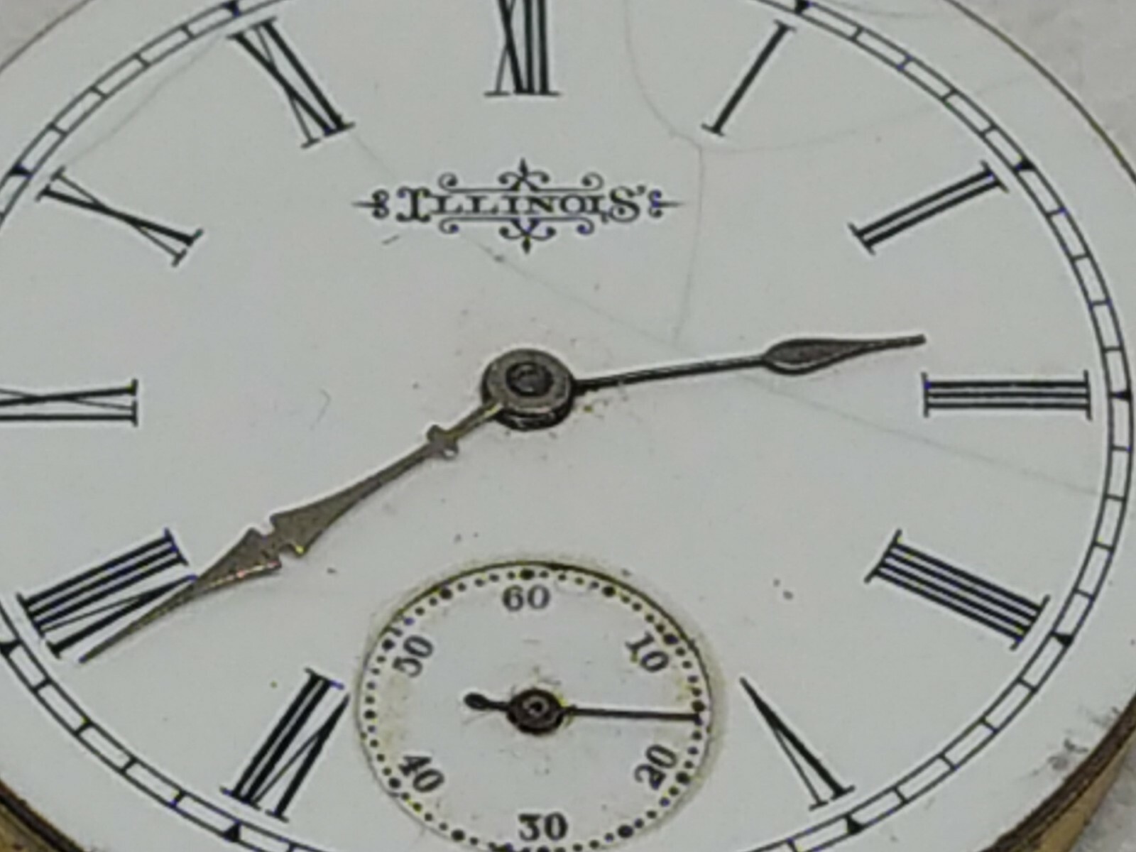 Original movement Pocketwatch mechanical Illinois watch Springfield Antique
