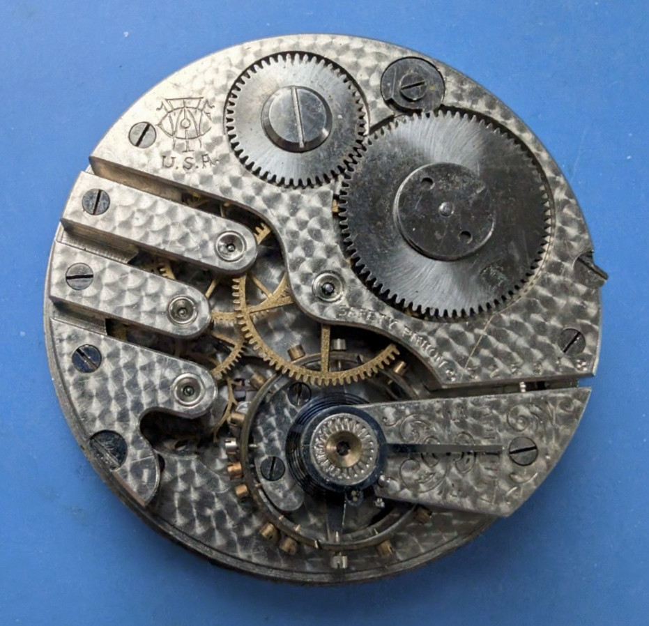 VINTAGE 16 SIZE TRENTON WATCH CO GRADE 130 POCKET WATCH MOVEMENT NOT RUNNING