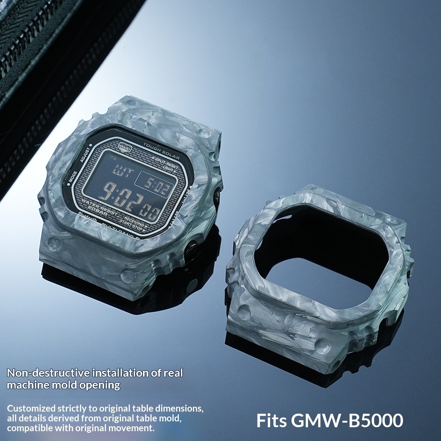 For Casio DW-5600 GW-M5610 Watch Mod Kit Modified GMW-B5000 Carbon Fiber Case