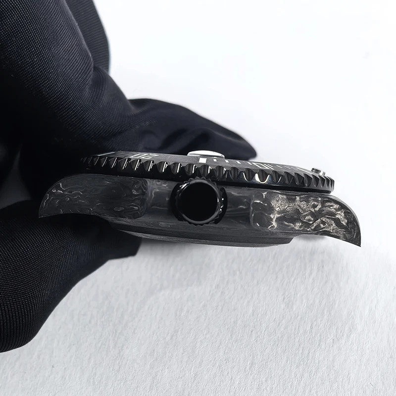 40.5mm Carbon Fiber SUB Diver Case Sapphire Glass for 3135 Movement 28.5-29 Dial