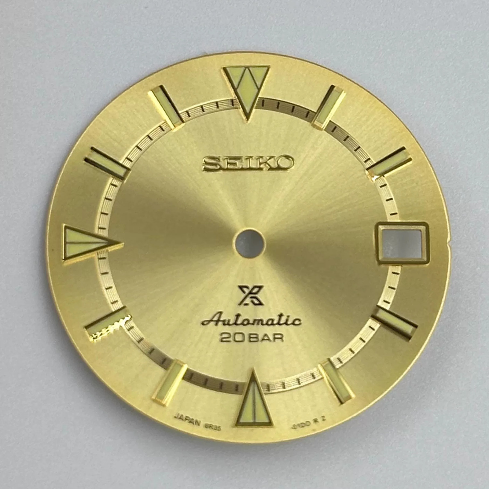 28mm Golden Nail Watch Dial Green Lume for NH35 NH36 Movement Accessories