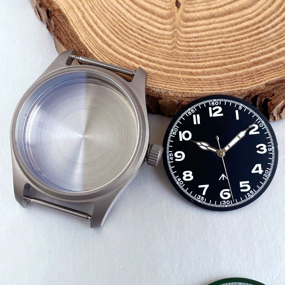 39mm AR Sapphire Glass Titanium Watch Case For NH35 2824 PT5000 VH31 Watch
