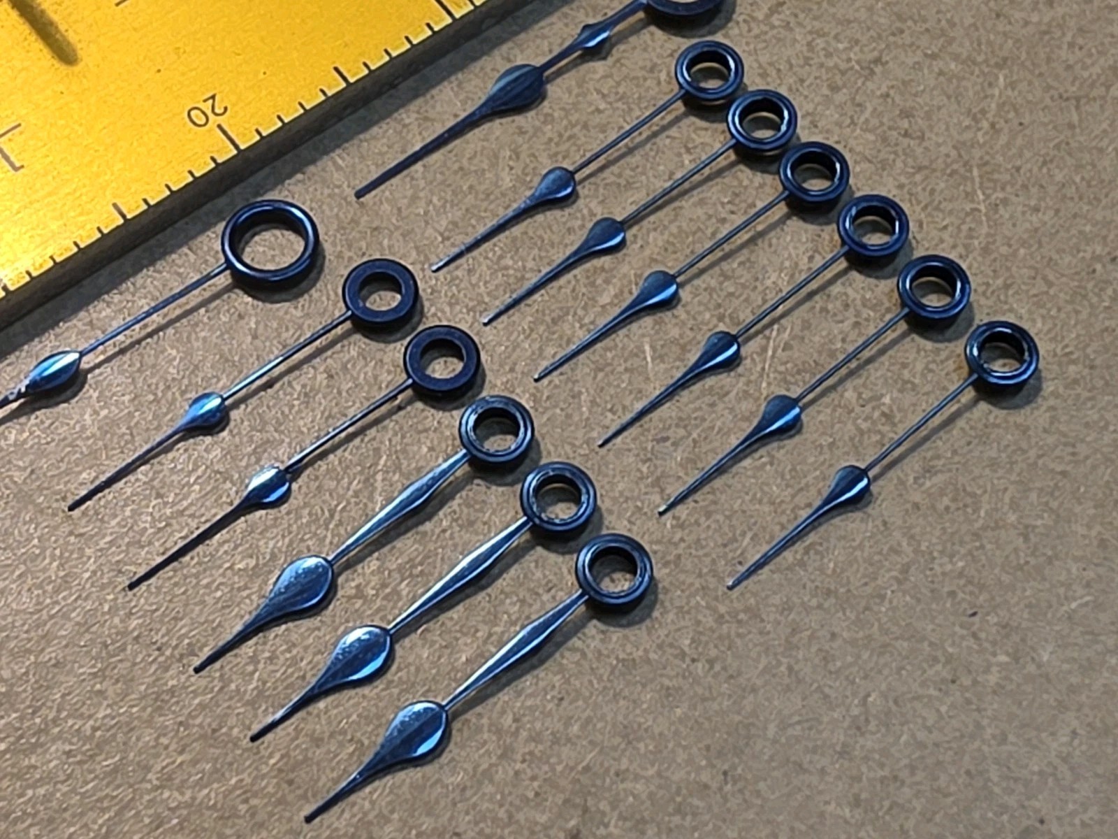 Lot Of 13 Mixed American Pocket Watch Spade Hour Hands-18s×2, 16s×11
