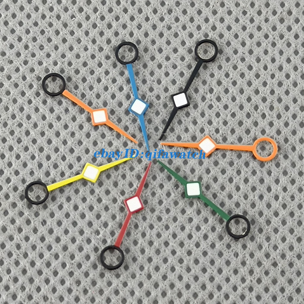 Orange Red Blue Green Black Luminous Watch Hands Fit NH34 GMT automatic Movement
