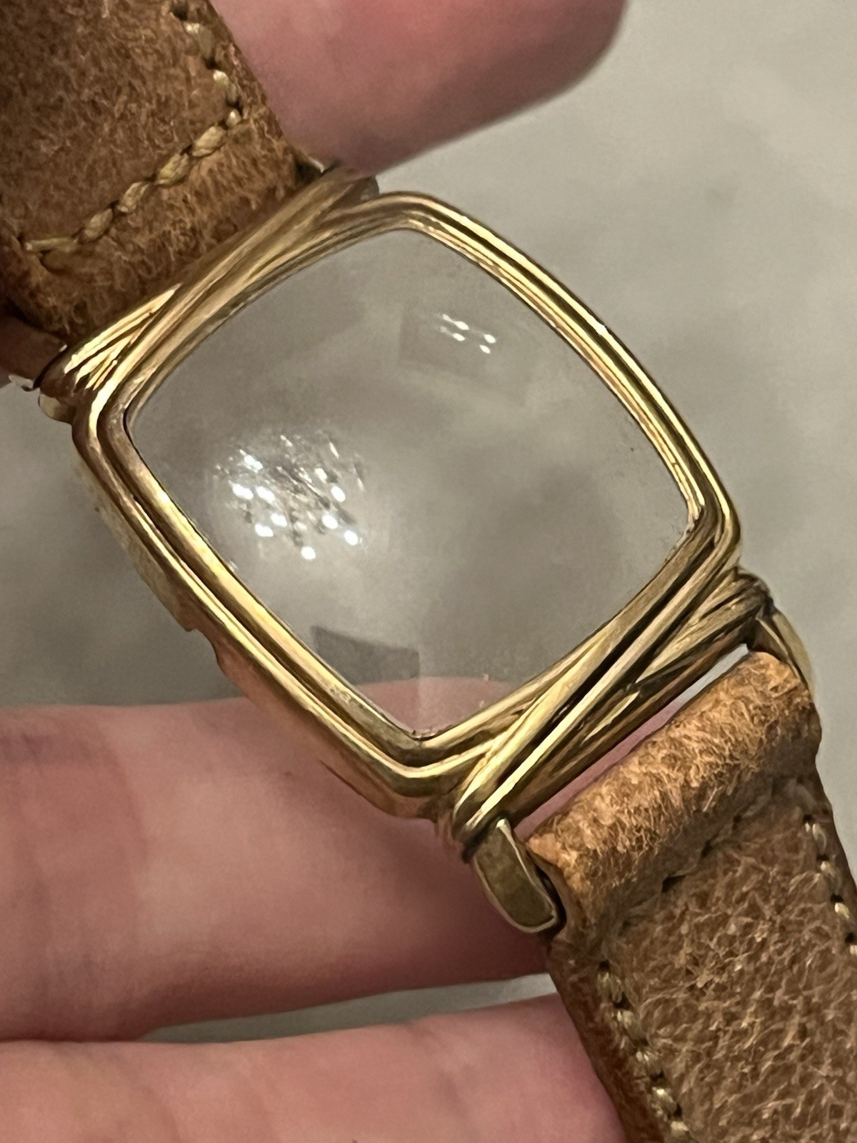 Vintage 10K RGP MASTER SUTTON Empty Watch Case & Pigskin Leather Band