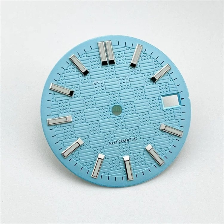 28.5mm Grid Dial No Logo 3H Date Fit Automatic Movement Mod