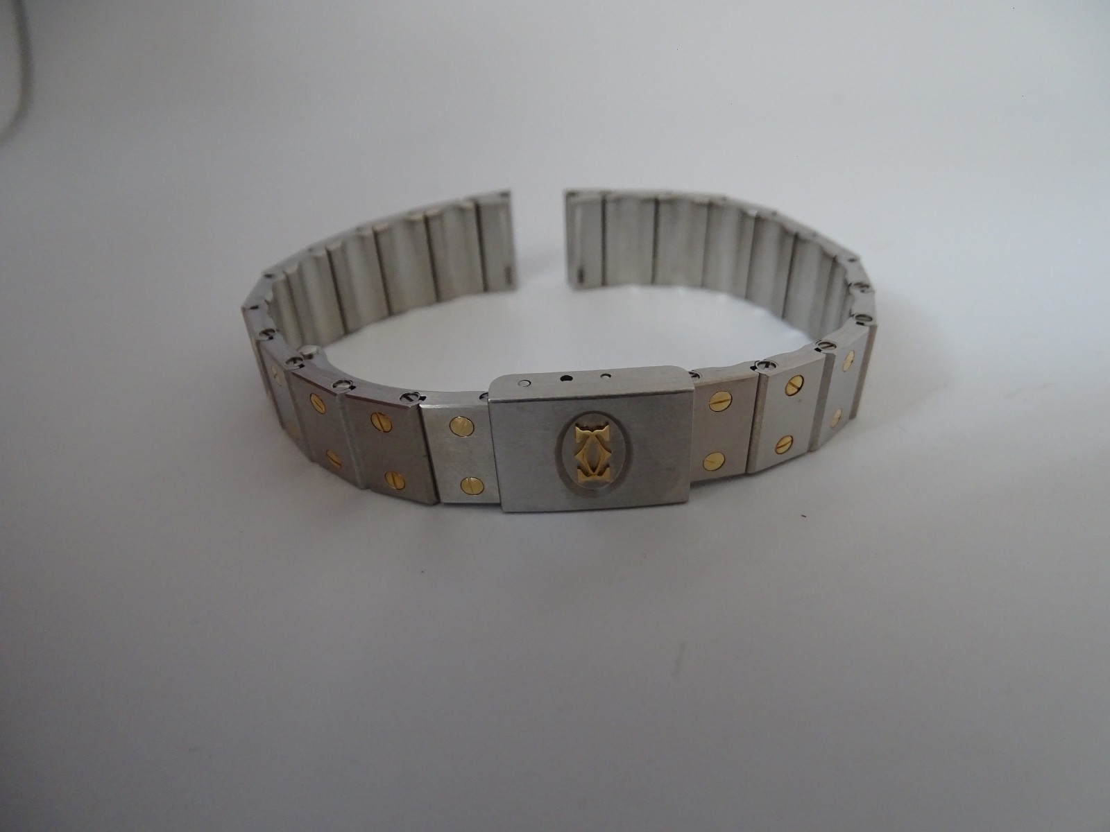 Cartier Santos Octagon Bracelet Ladies 18k Gold and S. Steel Original 12mm