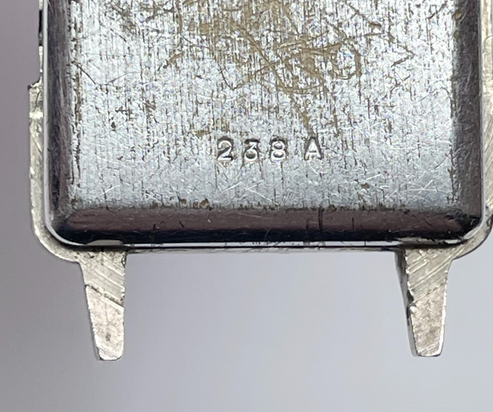 HELSA Watch Factory Square Case 238 A Replacement Repair Part Silver Vintage