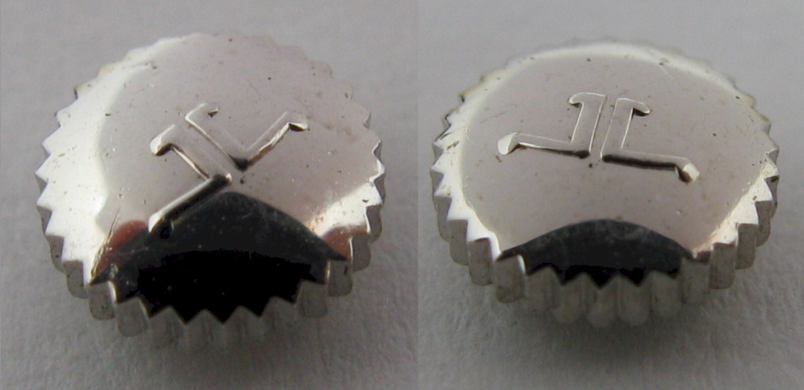 vintage LeCoultre Watch Part dustproof stainless steel Crown 4.9 millimeters