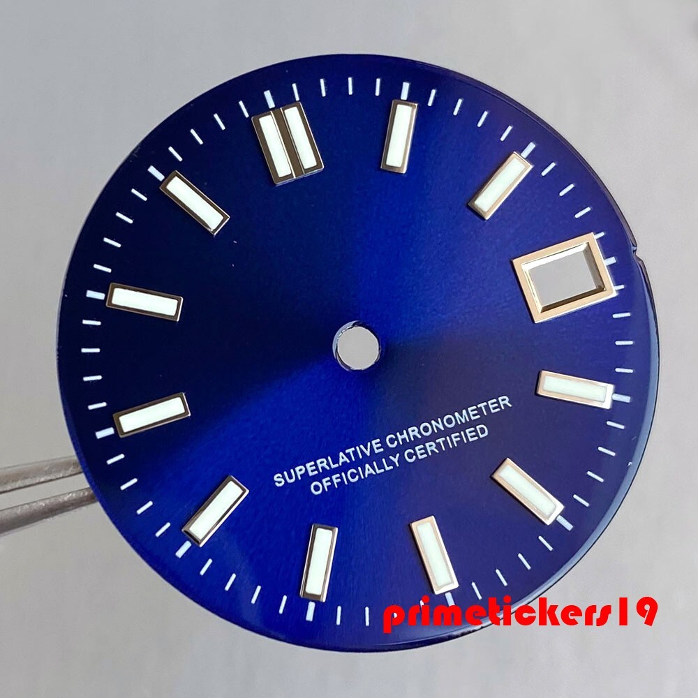 29mm NH35 Automatic Watch Dial+Hands Set Multicolor Face Date Luminous Sterile