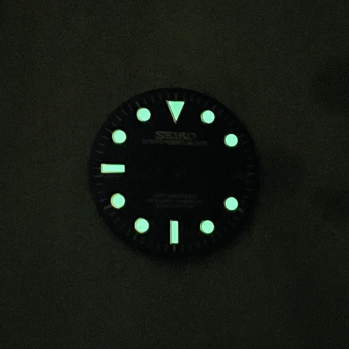 New 28.5MM Green Luminous Watch Dial Plate for Nh34 GTM Diving Watch Movement