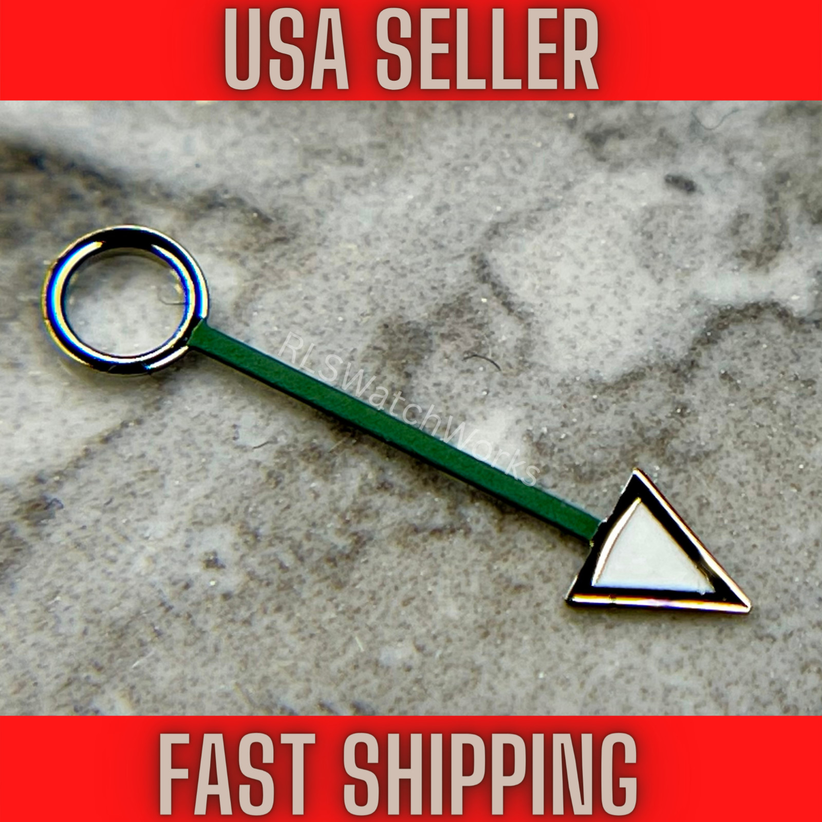 Silver/Green GMT Hand Fits Seiko NH34, 4R34, SSK, Green luminous — USA SELLER